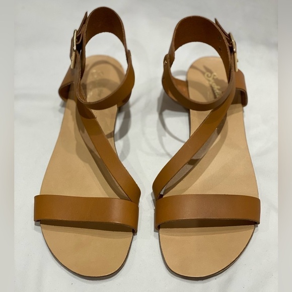 Seychelles Experiment Cognac (Tan) Leather Sandal, size 11 - Picture 4 of 6